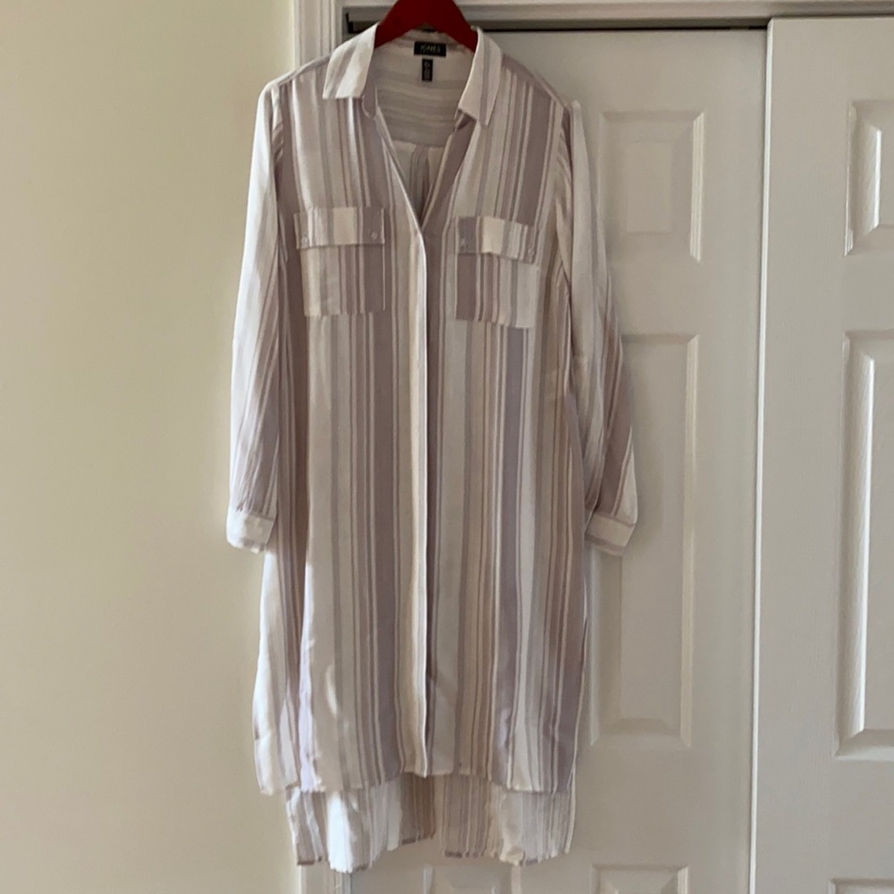 Jones New York Crossover Back Tunic Stonestripe - Picture 3 of 11